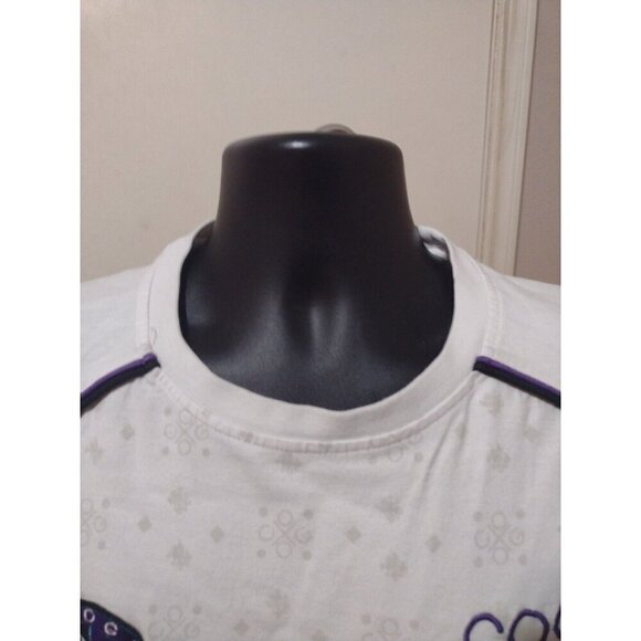 COOGI Shirt Men XL Short Sleeve T-Shirt Graphic Logo Zipper Pocket White Cotton - Picture 6 of 13